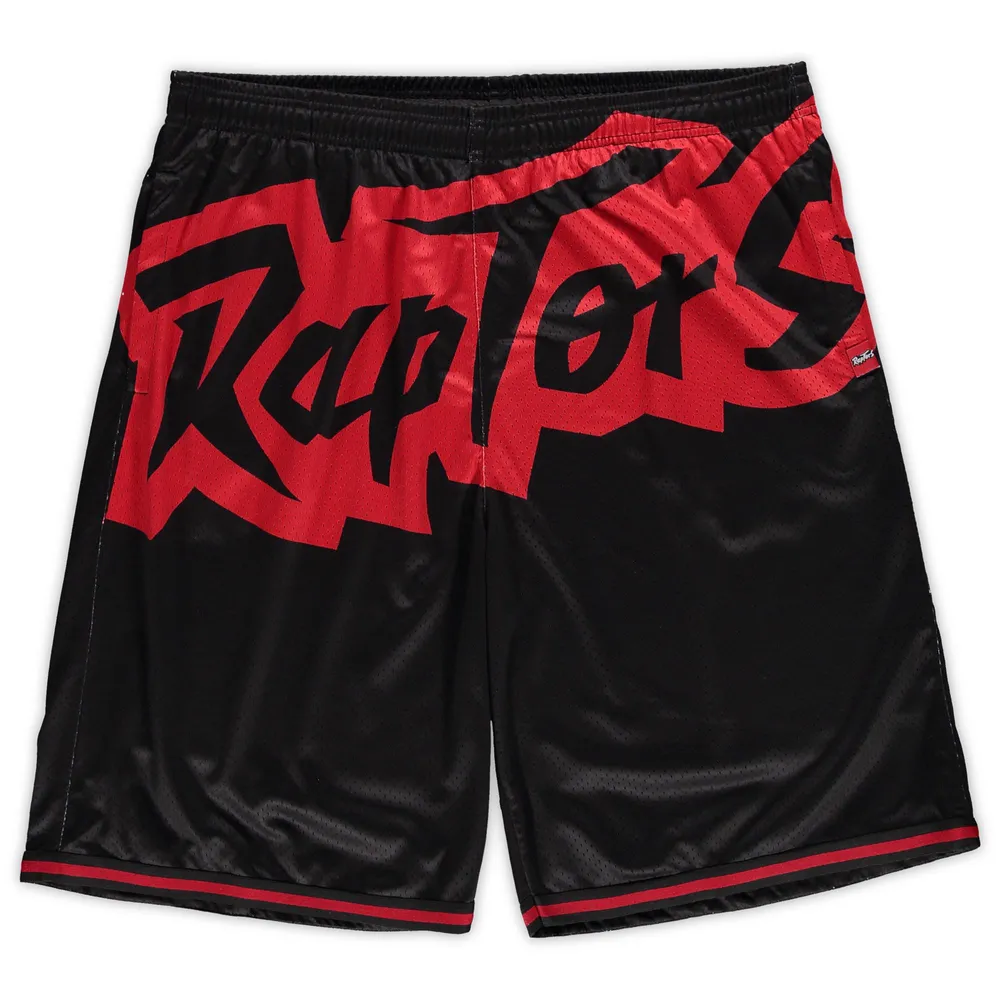 Men's Mitchell & Ness Black Toronto Raptors Hardwood Classics Big Face 2.0  Shorts