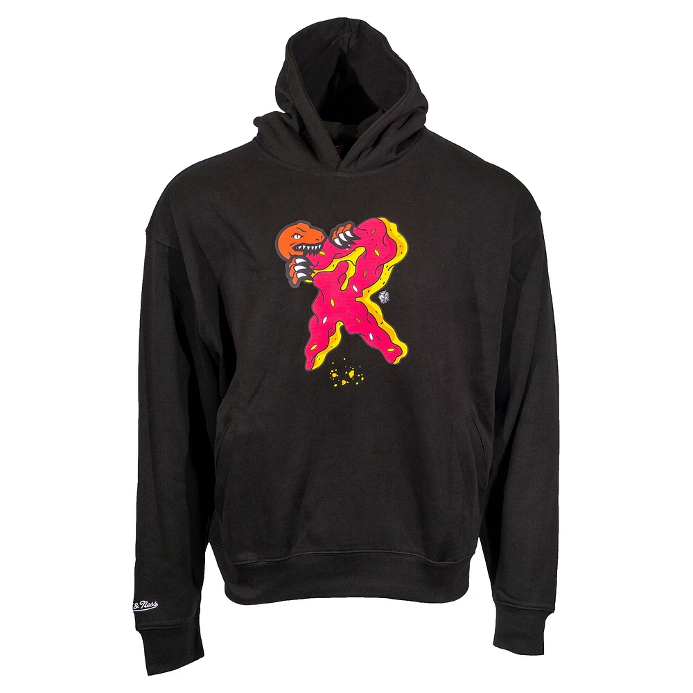 Sweat à capuche surdimensionné noir Toronto Raptors Doughnut Crumbs pour homme de Mitchell & Ness