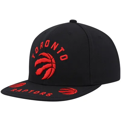 Lids Toronto Raptors Mitchell & Ness Diamond Cut Snapback Hat - Black/White