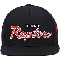 Men's Mitchell & Ness Black Toronto Raptors Hardwood Classics Script 2.0 Snapback Hat