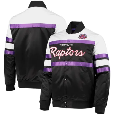 Men's Toronto Raptors Starter White/Black The Pro III Quarter-Zip Hoodie  Jacket