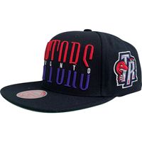 Men's Mitchell & Ness Black Toronto Raptors Hardwood Classics Wordstack - Snapback Hat