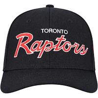 Men's Mitchell & Ness Black Toronto Raptors MVP Team Script 2.0 Stretch Snapback Hat