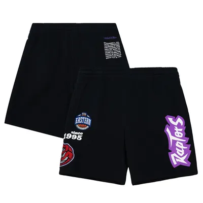 Toronto Raptors Mitchell & Ness Team Origins Fleece Shorts - Black