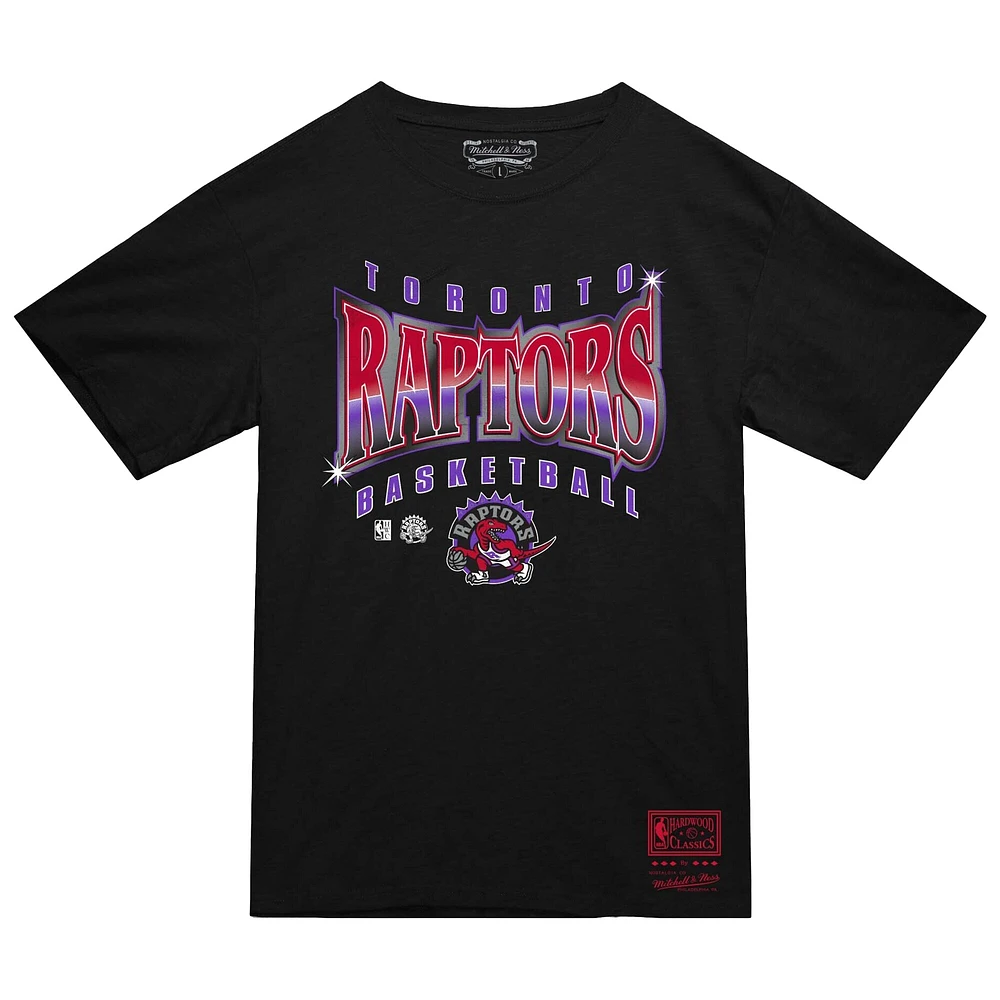 Men's Mitchell & Ness  Black Toronto Raptors Worldwide Collection Glow Up T-Shirt