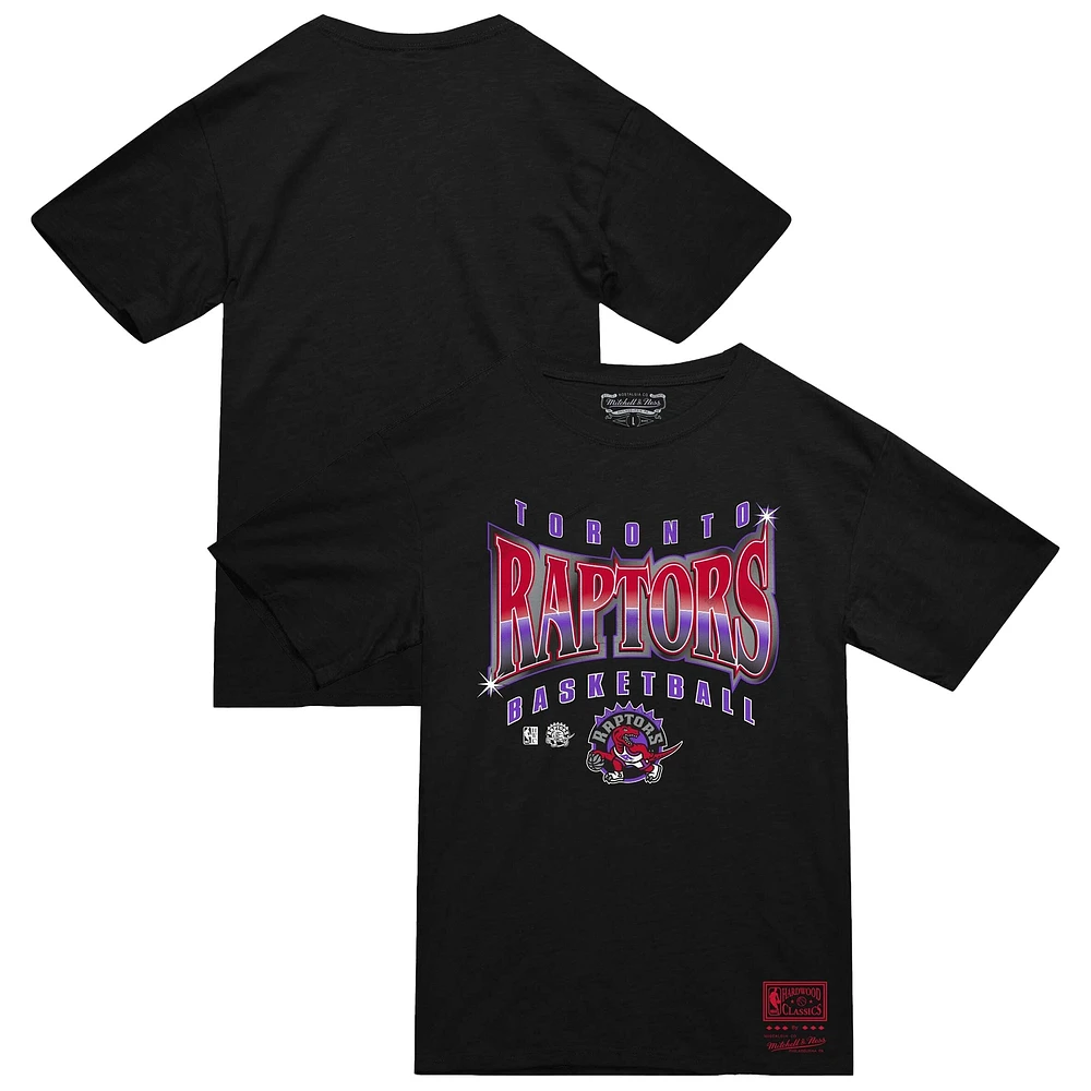 Men's Mitchell & Ness Black Toronto Raptors Worldwide Collection Glow Up T-Shirt