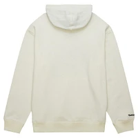 Men's Mitchell & Ness Cream Toronto Raptors Hardwood Classics Vintage Pullover Hoodie