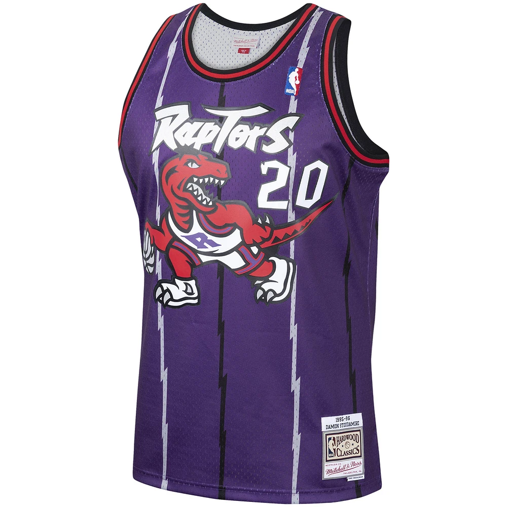 Men's Mitchell & Ness Damon Stoudamire Purple Toronto Raptors 1995/96 Hardwood Classics Swingman Jersey