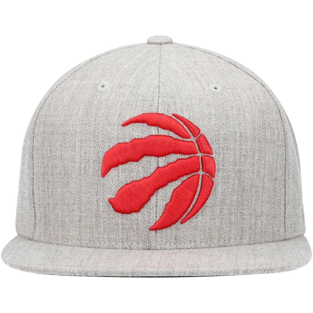 Mitchell & Ness Toronto Raptors Large Logo Fitted Hat Cap - Gray