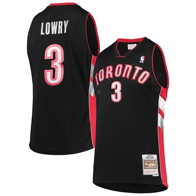 Maillot Swingman Mitchell & Ness Kyle Lowry pour hommes, noir, Toronto Raptors 2001/02 Hardwood Classics