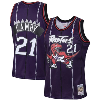 Men's Mitchell & Ness Marcus Camby Purple Toronto Raptors 1998/99 Hardwood Classics Swingman Jersey