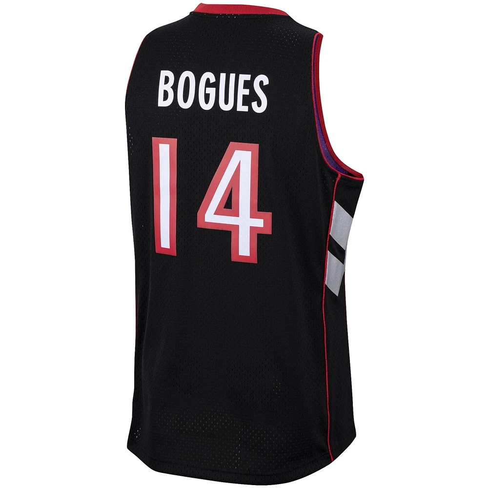Men's Mitchell & Ness Muggsy Bogues Purple Toronto Raptors 1999/00 Hardwood Classics Swingman Jersey