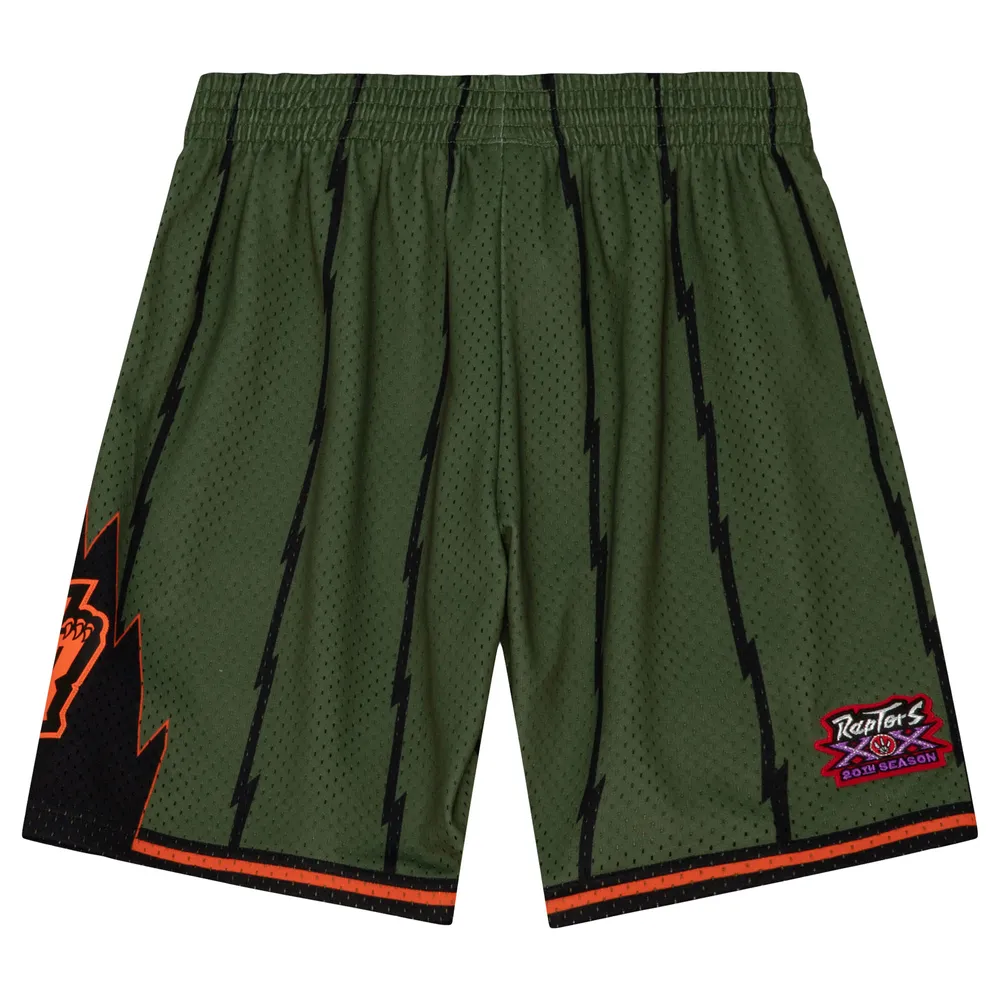 Men's Mitchell & Ness Olive Toronto Raptors Flight Edition Swingman - Shorts