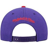Men's Mitchell & Ness Purple/Red Toronto Raptors Hardwood Classics Team Two-Tone 2.0 Snapback Hat