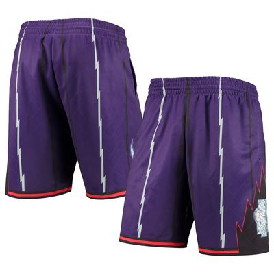 Men's Mitchell & Ness Purple Toronto Raptors 1998 Hardwood Classics 75th Anniversary Swingman Shorts