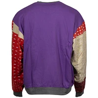 Men's Mitchell & Ness Purple Toronto Raptors Hardwood Classics Bandana Kapital Pun Pullover Sweatshirt