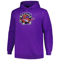 Men's Mitchell & Ness Purple Toronto Raptors Hardwood Classics Big Tall Pullover Hoodie