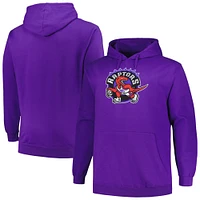 Men's Mitchell & Ness Purple Toronto Raptors Hardwood Classics Big Tall Pullover Hoodie