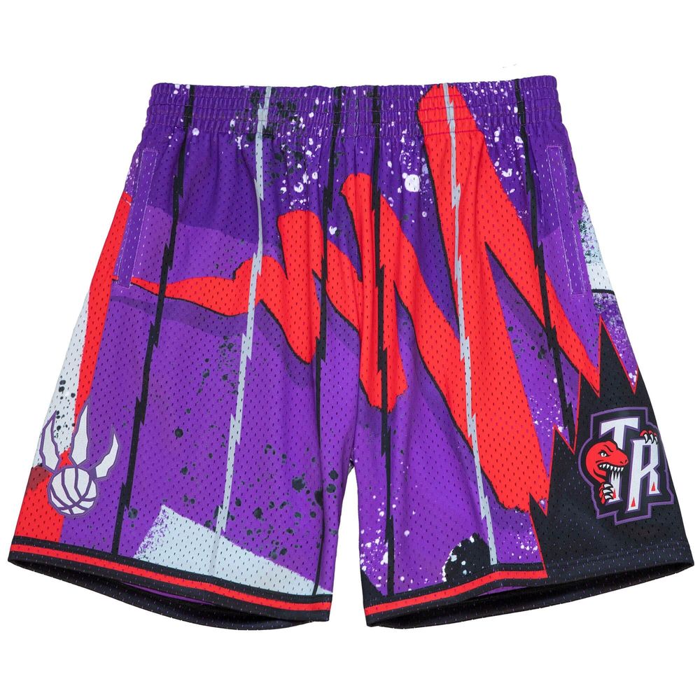 Men's Mitchell & Ness Purple Toronto Raptors Hardwood Classics Hyper Hoops Swingman - Shorts