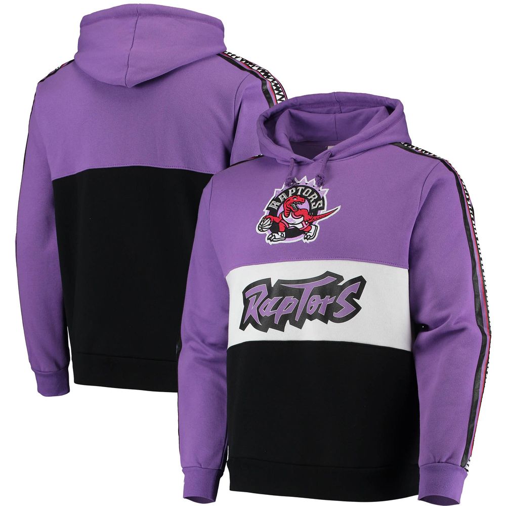Toronto Raptors Mitchell & Ness Hardwood Classics Buzzer Beater Mesh  Pullover Hoodie Purple Short Sleeve Hoodie T-Shirt • Kybershop