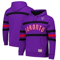 Men's Mitchell & Ness Purple Toronto Raptors Hardwood Classics Nights Head Coach Pullover Hoodie