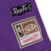 Men's Mitchell & Ness Purple Toronto Raptors Hardwood Classics Slap Sticker - T-Shirt