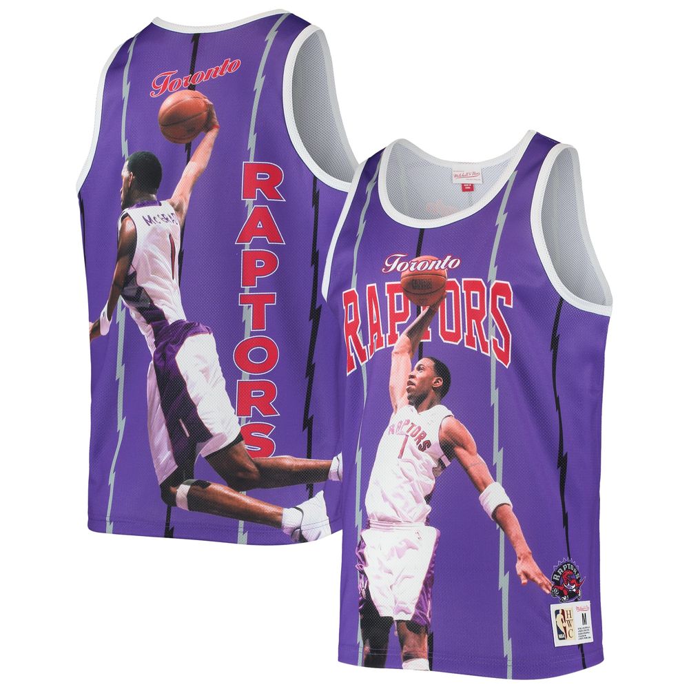 Men's Mitchell & Ness Tracy McGrady Purple Toronto Raptors Hardwood Classics Player Tank Top