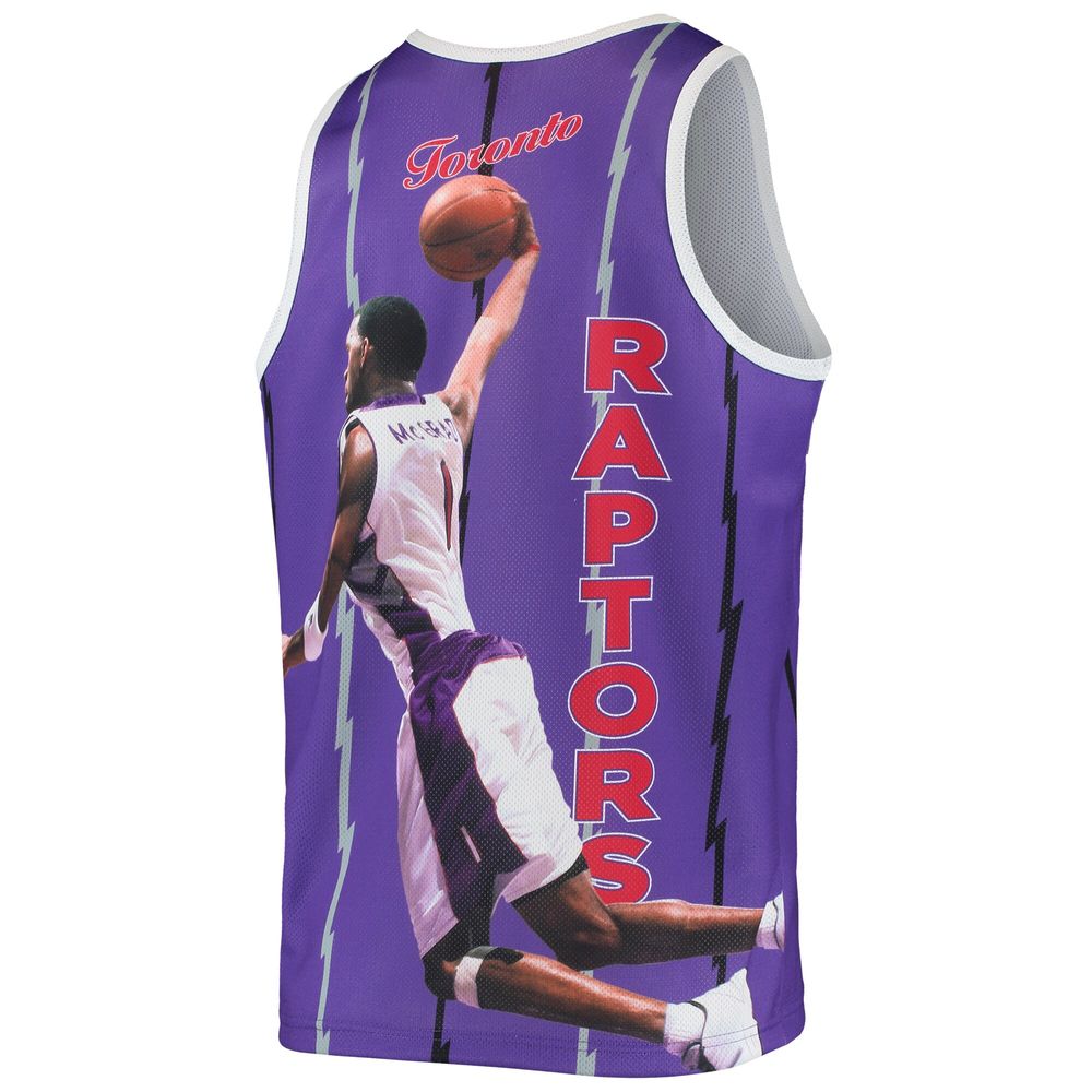 Men's Mitchell & Ness Tracy McGrady Purple Toronto Raptors Hardwood Classics Player Tank Top