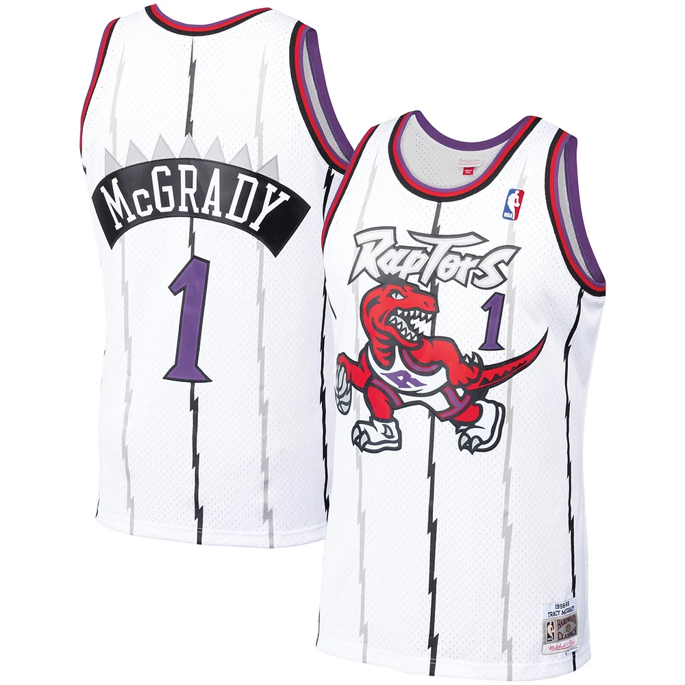 Men's Mitchell & Ness Tracy McGrady White Toronto Raptors 1998/99 Hardwood Classics Swingman Jersey