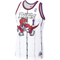 Men's Mitchell & Ness Tracy McGrady White Toronto Raptors 1998/99 Hardwood Classics Swingman Jersey