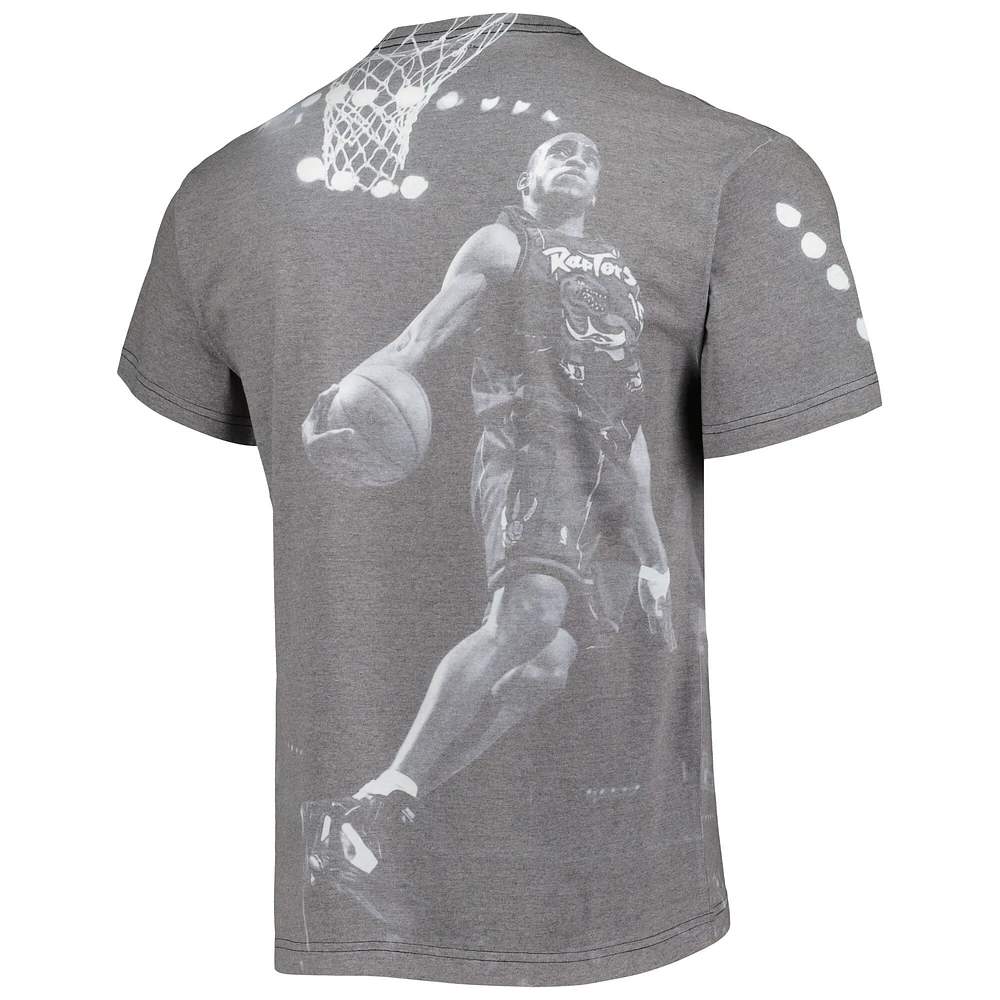 Men's Mitchell & Ness Vince Carter Heather Gray Toronto Raptors Above The Rim T-Shirt