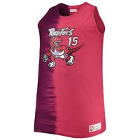 Men's Mitchell & Ness Vince Carter Purple/Red Toronto Raptors Big Tall Profile Tie-Dye Player Tank Top