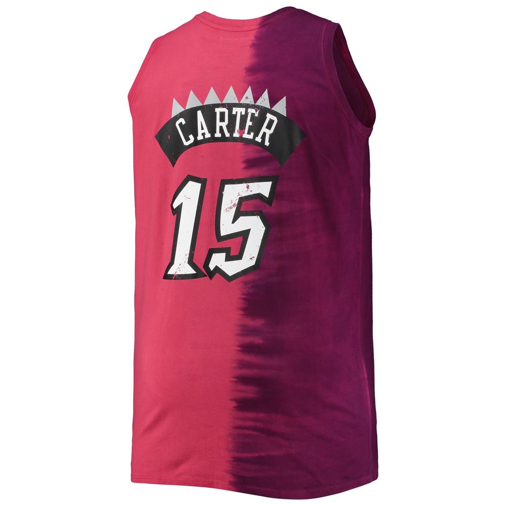 Men's Mitchell & Ness Vince Carter Purple/Red Toronto Raptors Big Tall Profile Tie-Dye Player Tank Top