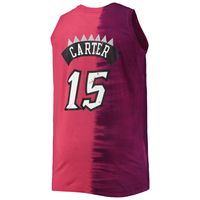 Men's Mitchell & Ness Vince Carter Purple/Red Toronto Raptors Big Tall Profile Tie-Dye Player Tank Top