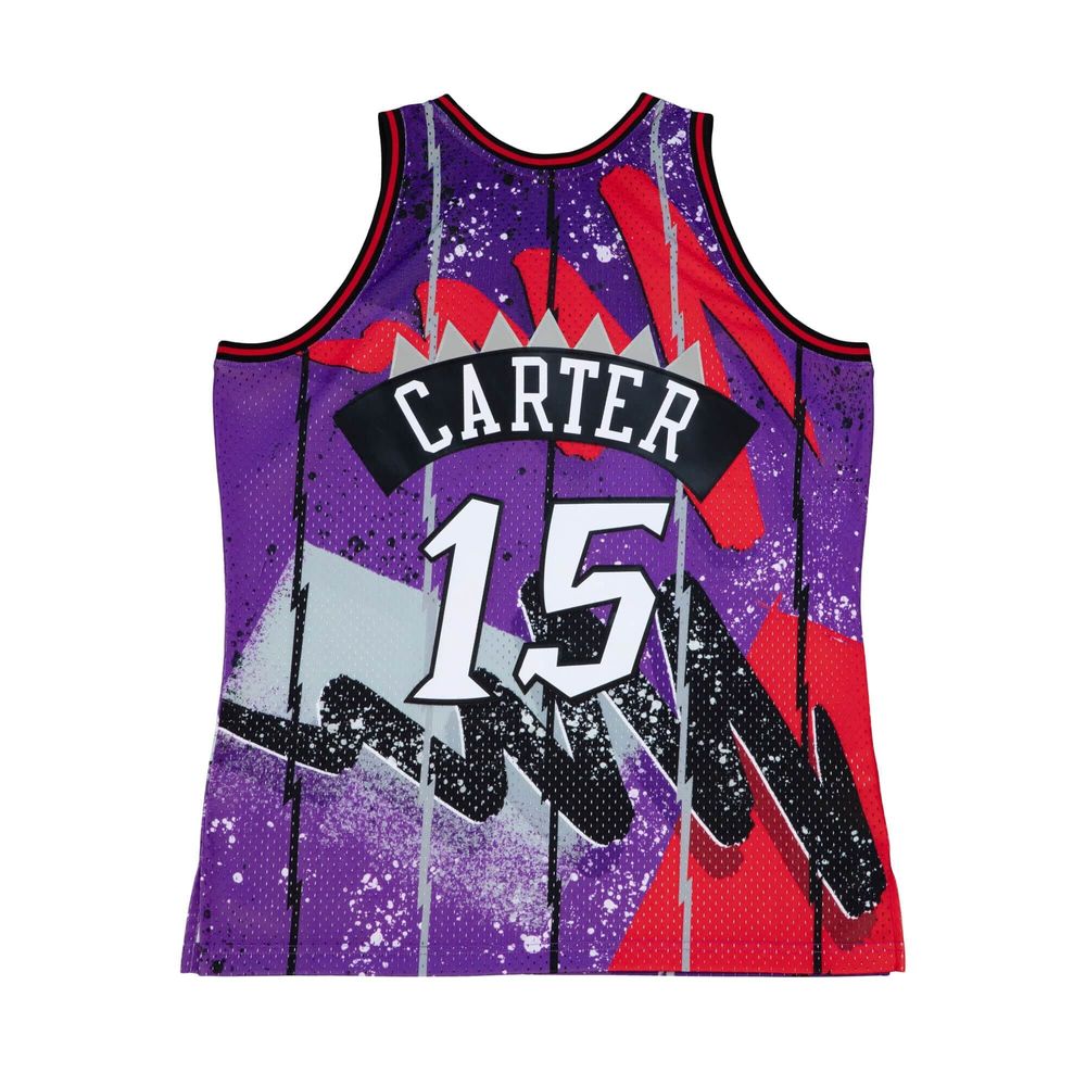 Men's Mitchell & Ness Vince Carter Purple Toronto Raptors 1998/99 Hardwood Classics Hyper Hoops Swingman Player - Jersey