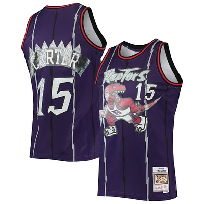 Maillot Swingman Diamond pour homme Mitchell & Ness Vince Carter violet Toronto Raptors 1998/99 Hardwood Classics NBA 75th Anniversary