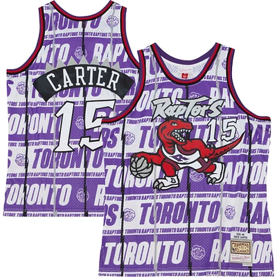 Men's Mitchell & Ness Vince Carter Purple Toronto Raptors 1998/99 Hardwood Classics Team Wrap Swingman - Jersey