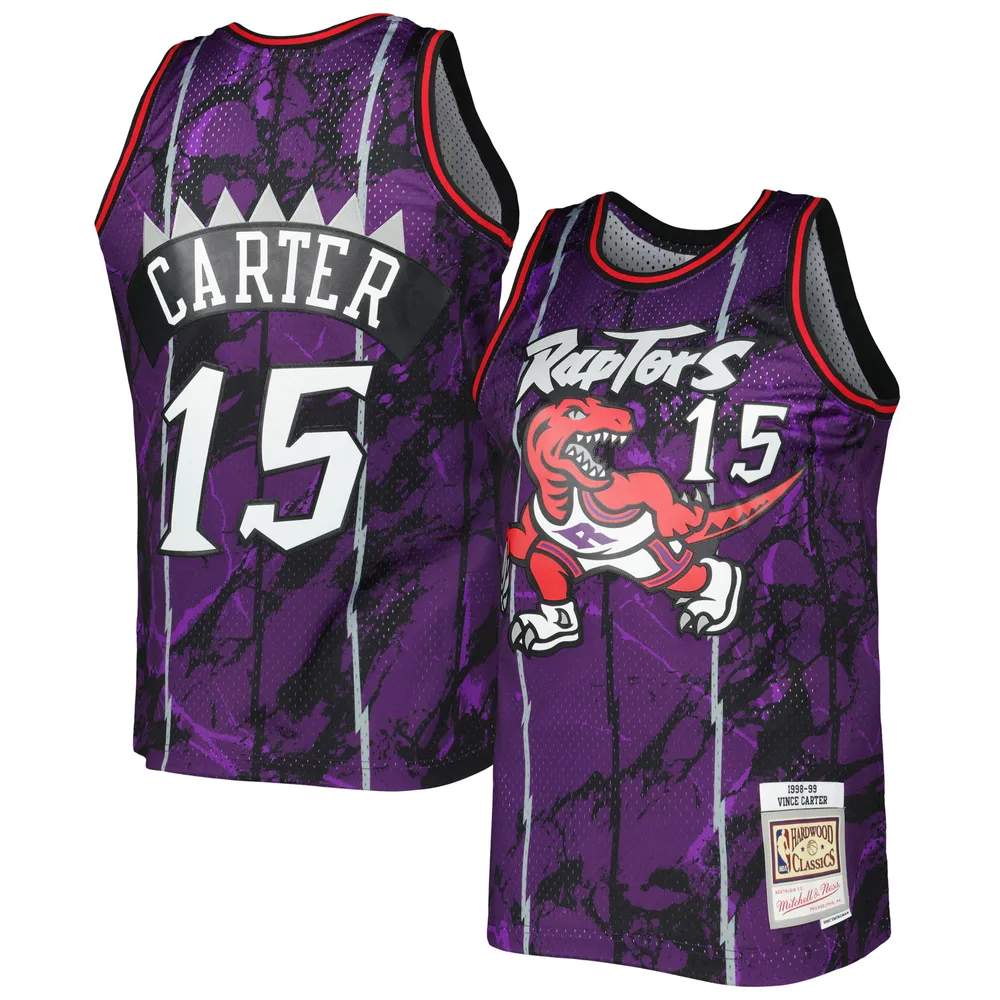 Mitchell & Ness Vince Carter Purple Toronto Raptors Big & Tall Hardwood Classics Jersey