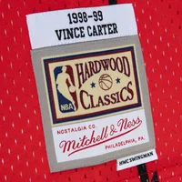 Vince Carter Toronto Raptors Mitchell & Ness 1998/99 Hardwood Classics  Fadeaway Swingman Player Jersey - Red/