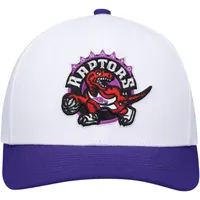 Men's Mitchell & Ness White/Purple Toronto Raptors Hardwood Classics Core 2-Tone 2.0 Pro Snapback Hat