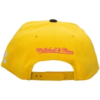 Men's Mitchell & Ness Yellow Toronto Raptors Doughnut Crumbs Snapback Hat