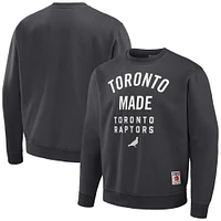 Sweat-shirt en peluche Pigeon NBA x Staple anthracite pour hommes des Raptors de Toronto