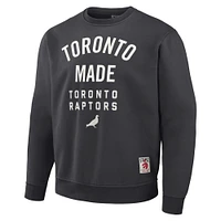 Sweat-shirt en peluche Pigeon NBA x Staple anthracite pour hommes des Raptors de Toronto