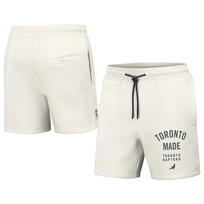 Short en polaire épais pour hommes NFL x Staple crème Toronto Raptors Pigeon