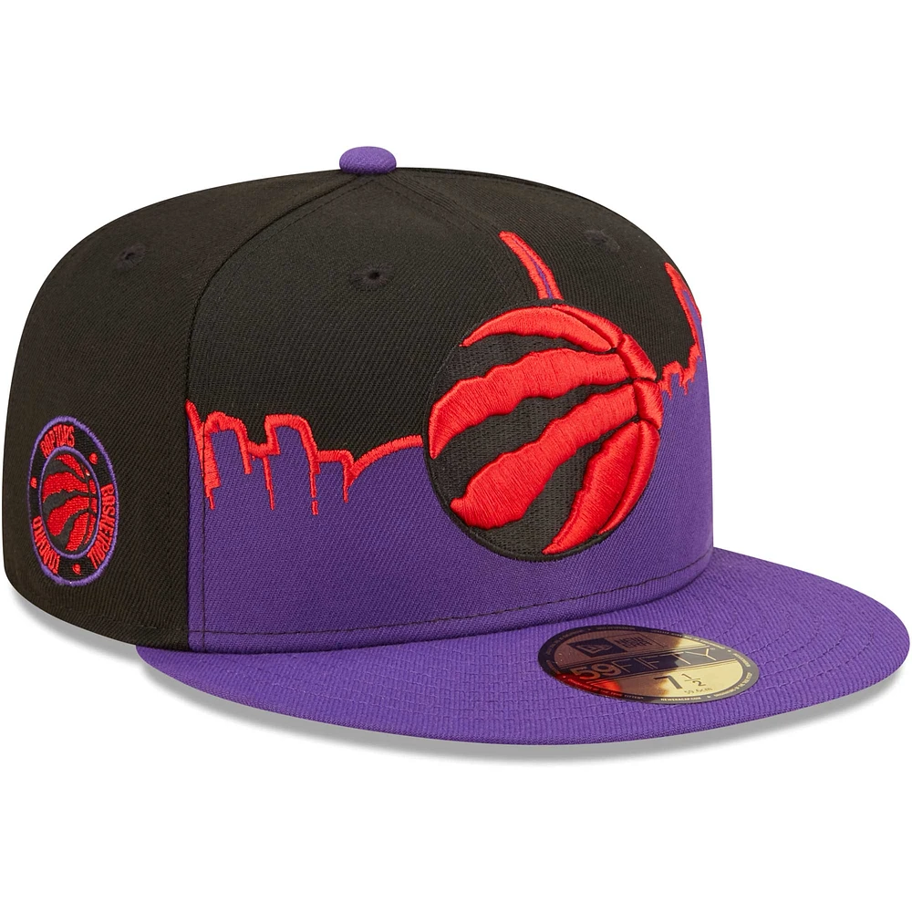 Men's New Era Black/Purple Toronto Raptors Tip Off 59FIFTY Fitted - Hat