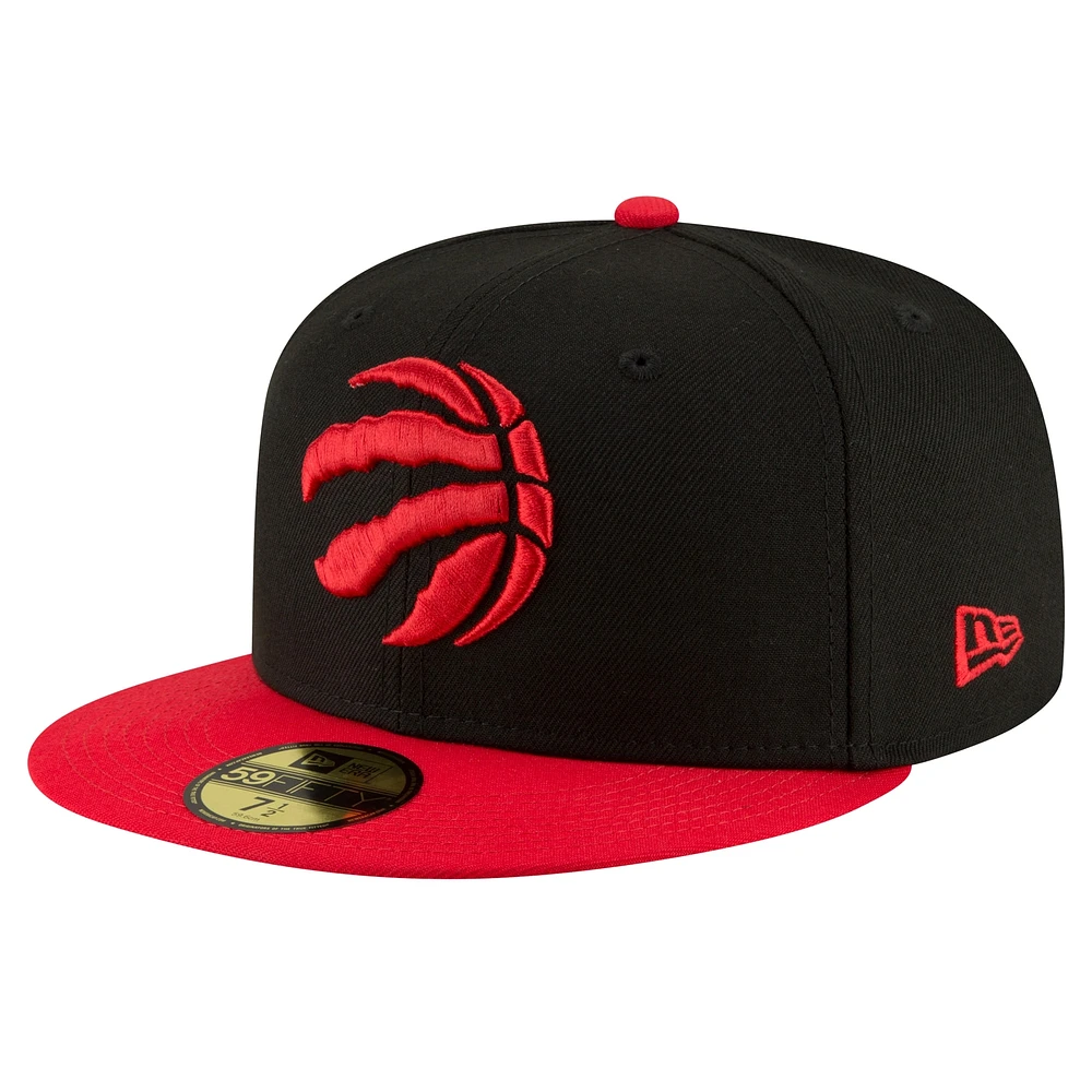 Men's New Era Black/ Toronto Raptors 2-Tone 59FIFTY Fitted Hat