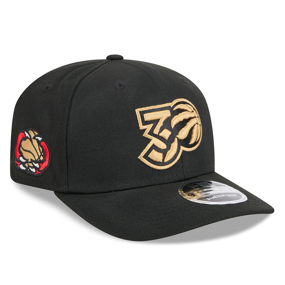 Casquette ajustable Toronto Raptors 2024/25 City Edition 9SEVENTY noire New Era pour homme