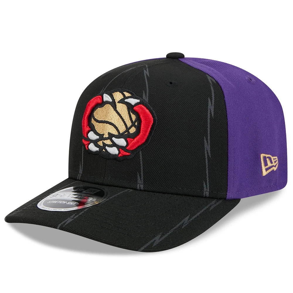 Casquette extensible à boutons-pression Toronto Raptors 2024/25 City Edition 9SEVENTY noire New Era pour homme