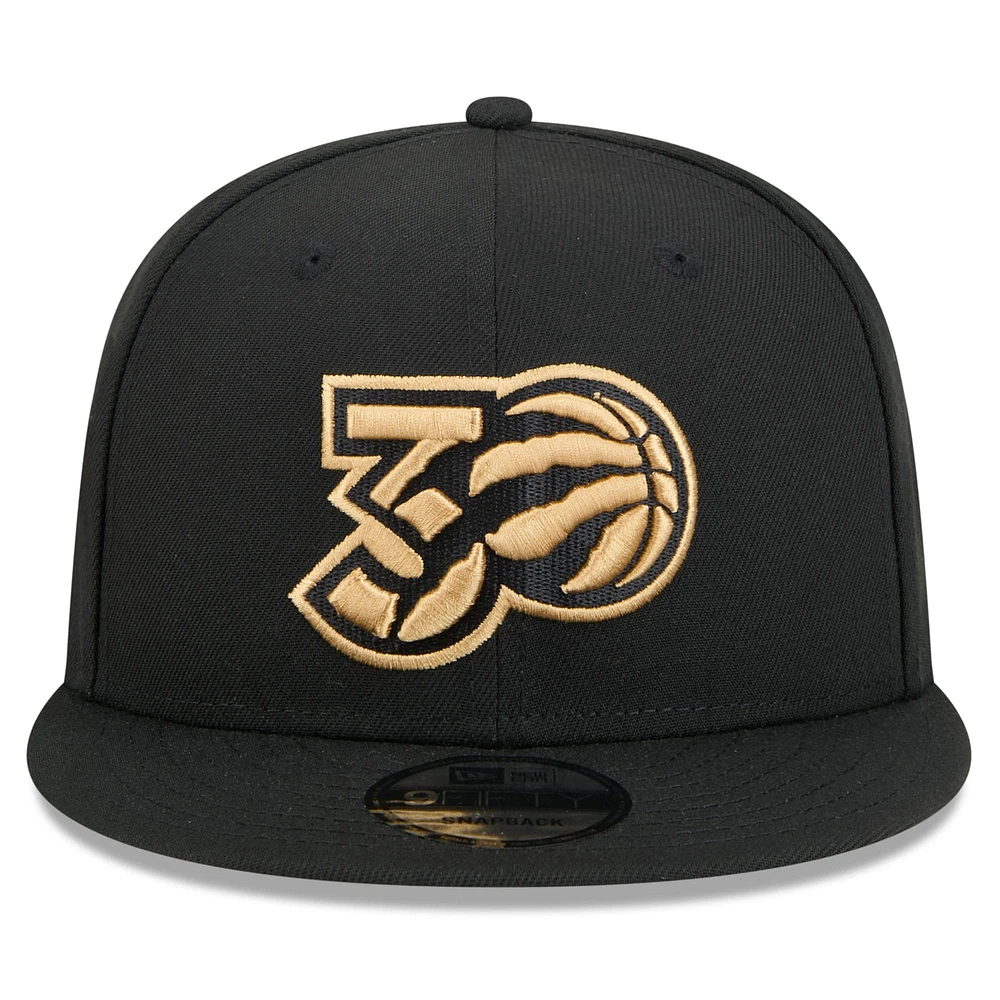 Casquette à visière ajustable 9FIFTY noire Toronto Raptors 2024/25 City Edition Alternate pour homme New Era