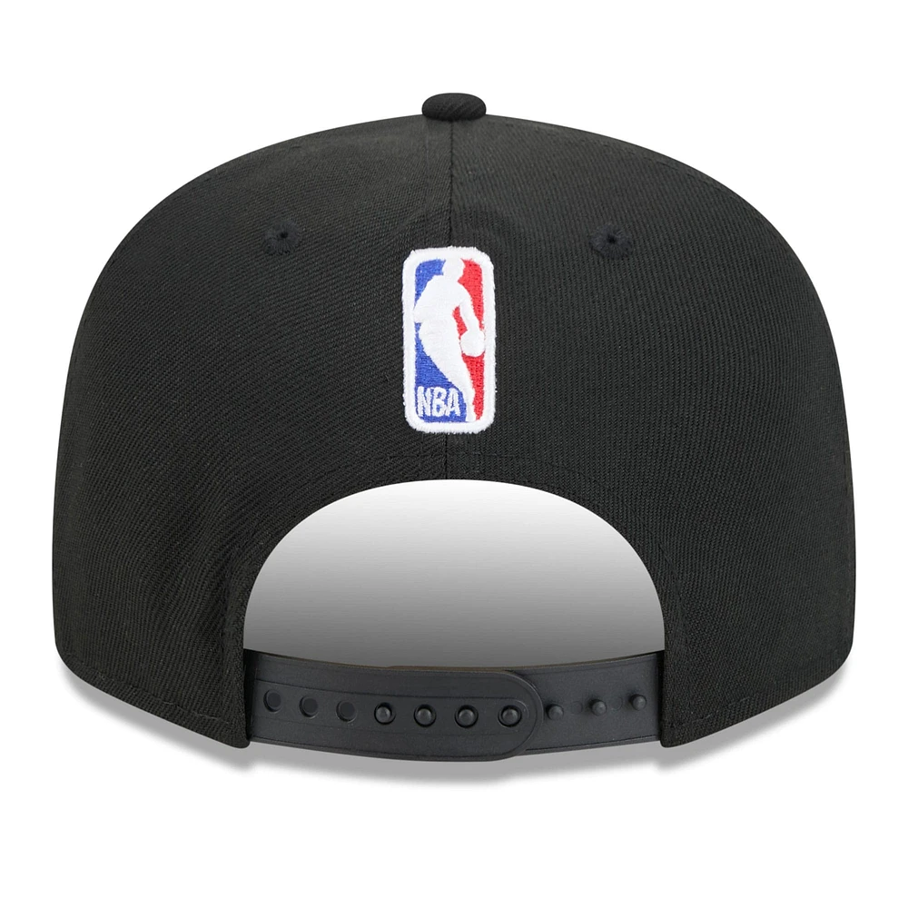 Casquette à visière ajustable 9FIFTY noire Toronto Raptors 2024/25 City Edition Alternate pour homme New Era